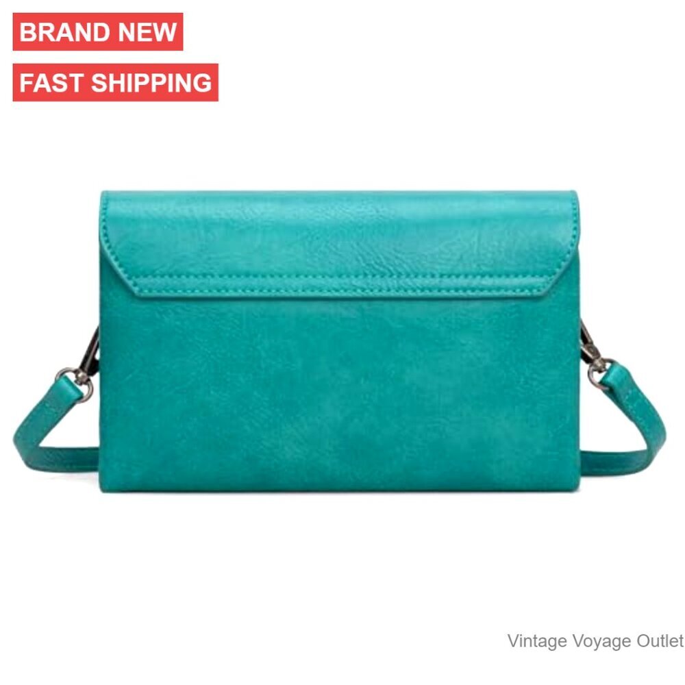 Small Crossbody Purse with Double Zipper Multi-Function Card Holder - Picture 6 of 7